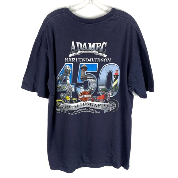 Harley-Davidson Other - Harley Davidson Adamec 450 Florida Blue Tee